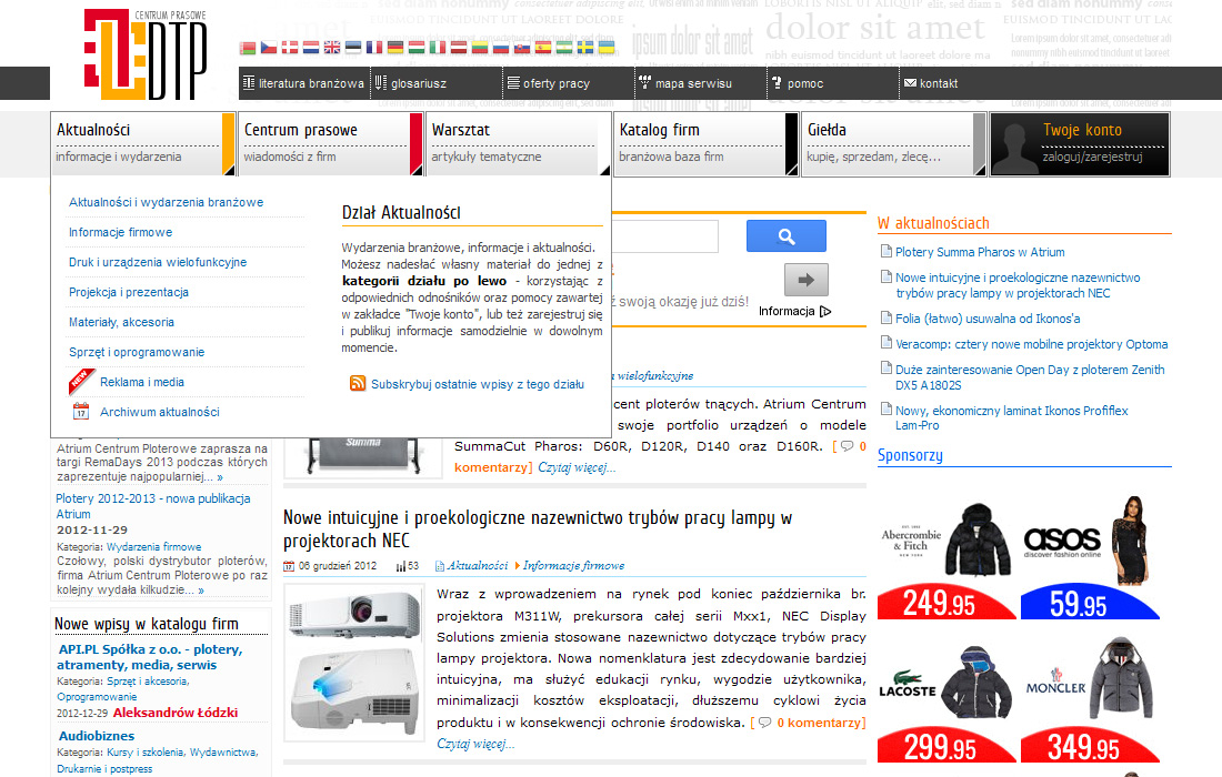 Web Design, Print design ENSICO Portfolio Studio Graficzne ENSICO Radom