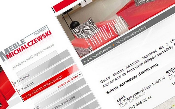 Strona www, katalog mebli